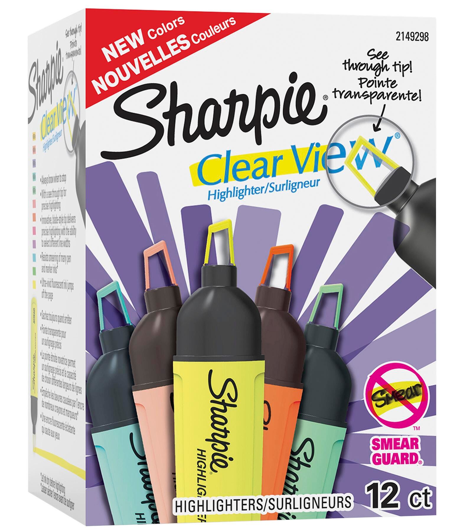 Sharpie Highlighter, Clear View Highlighter with See-Through